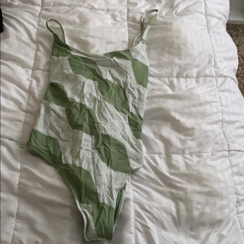 Green Strappy Back One Piece